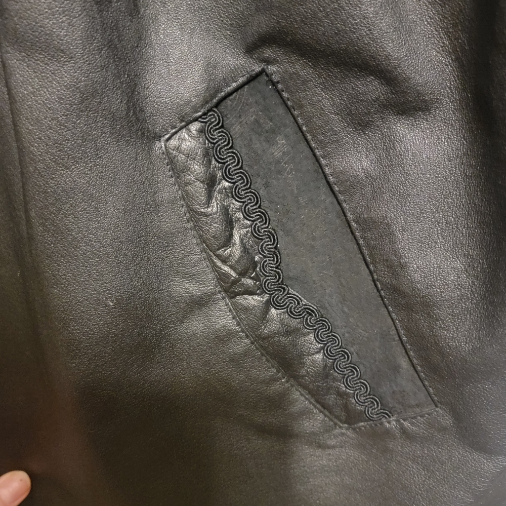 G3 Vintage Cinch Waist Leather Jacket Size M - Picture 6 of 13